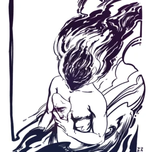 burning head and mask